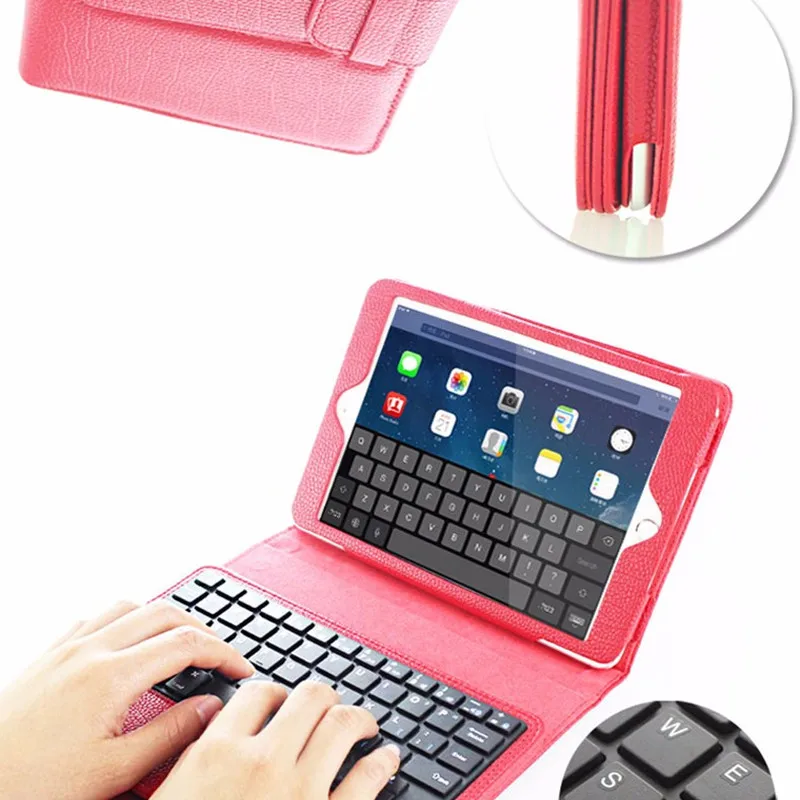 

New For ipad 9.7 2018 2017 Detachable ABS Bluetooth Keyboard PU Leather Case Cover For iPad 5 6 Pro 9.7 Air / Air 2 +film+pen