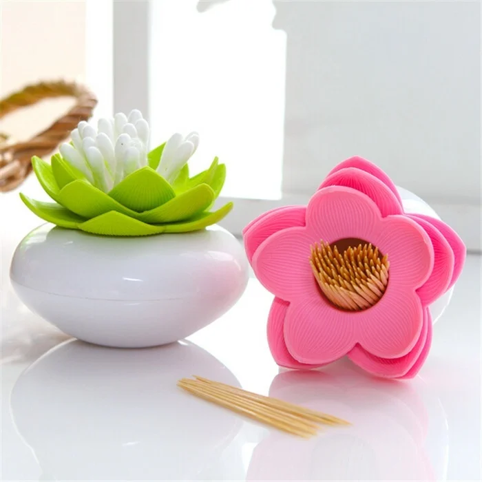 1 шт. Lotus ватный бутон держатель для палочек коробка хранения 4 цвета пластиковый