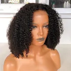 Женский короткий парик из букле, афро кудрявые вьющиеся парики, черный натуральный синтетический кудрявый парик спереди с детскими волосами для вечерние