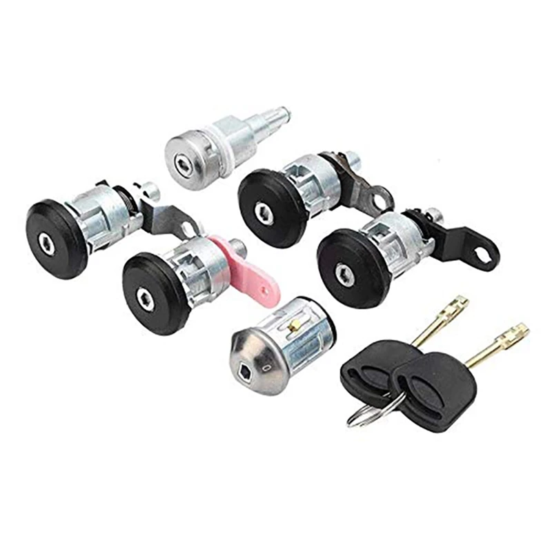 6PCS Car Ignition Switch Left Right Lock Set with 2 Keys for Ford Transit Mk5 1994-1997 1998 1999 2000 95VB-B22050-FG | Автомобили и