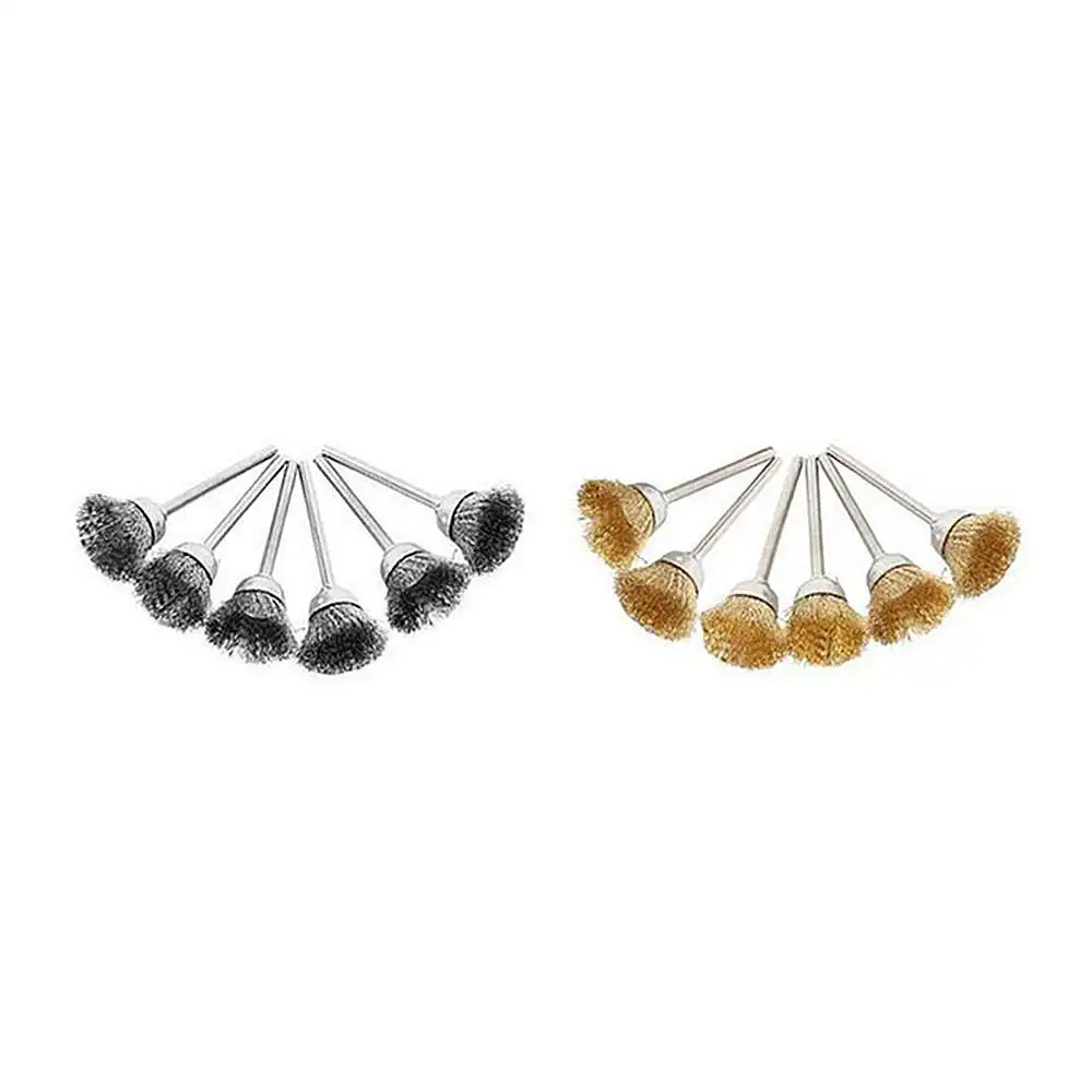 

47pcs Mini Wire Steel Brass Brushes Polishing Brush Wheels Set For Rotary Tool