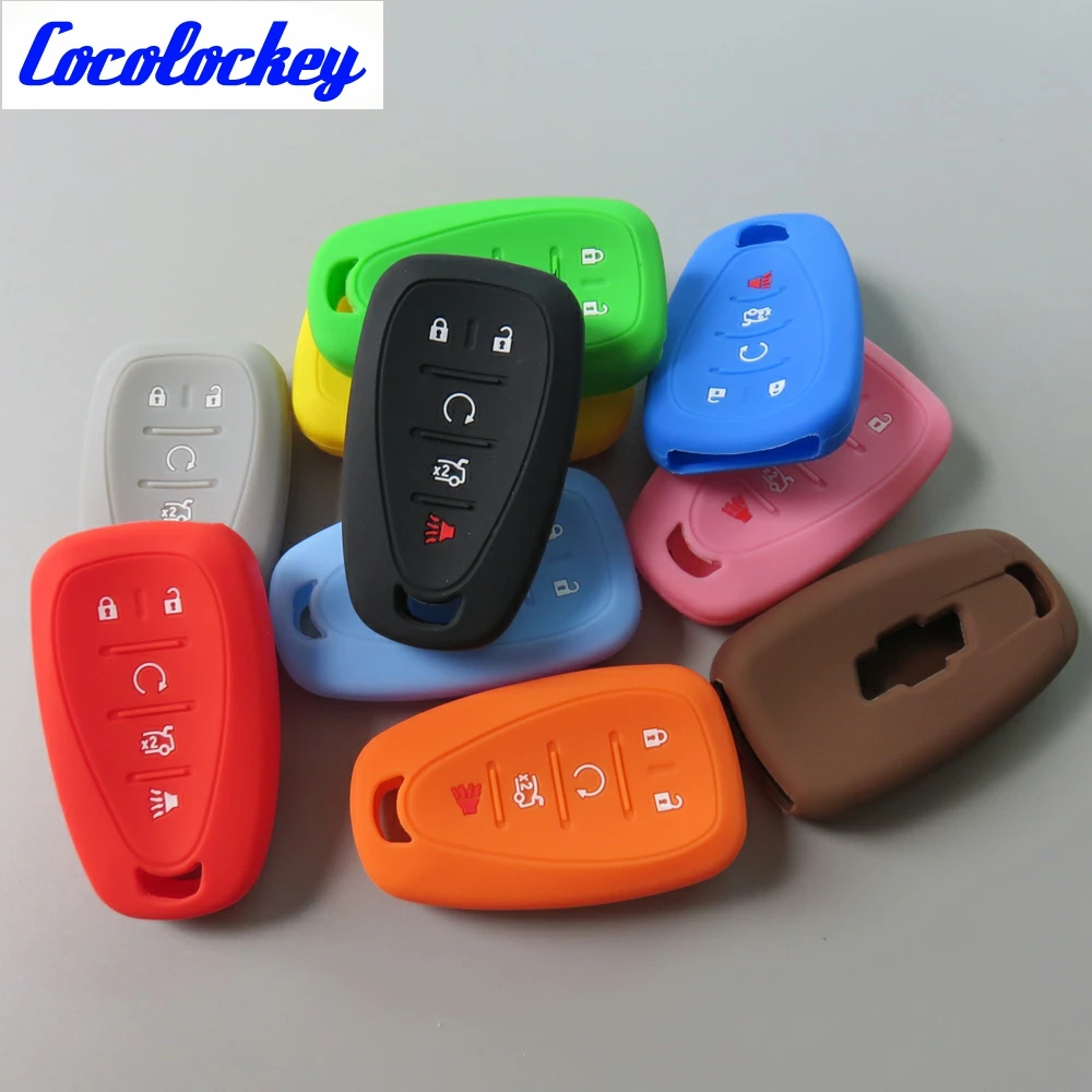 Cocolockey силиконовый чехол для автомобильного ключа Chevrolet брелок резиновый