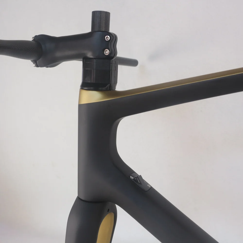 Продажа Скрытый Кабель Seraph Toray T1000, углеродное волокно, Золотая краска, диск, гравий, рама GR039 BSA с плоским рулем