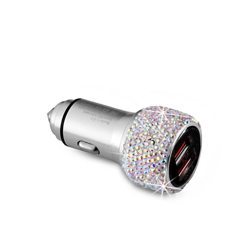 Алмазный Кристалл Двойной зарядное устройство USB линия Bling горный хрусталь автомобильного прикуривателя Универсальный кабель для передачи данных для iPhone Xiaomi huawei
