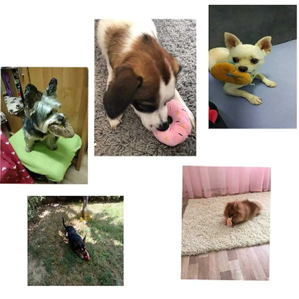 13 см игрушки для собак пищащие хлопковые щенков кошек жевательные пончики