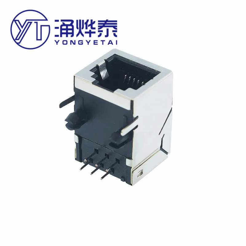 YYT 10 шт. RJ11 RJ12 изогнутый контакт 95001 4P4C 6P6C 6P4C 8P8C телефонная розетка с
