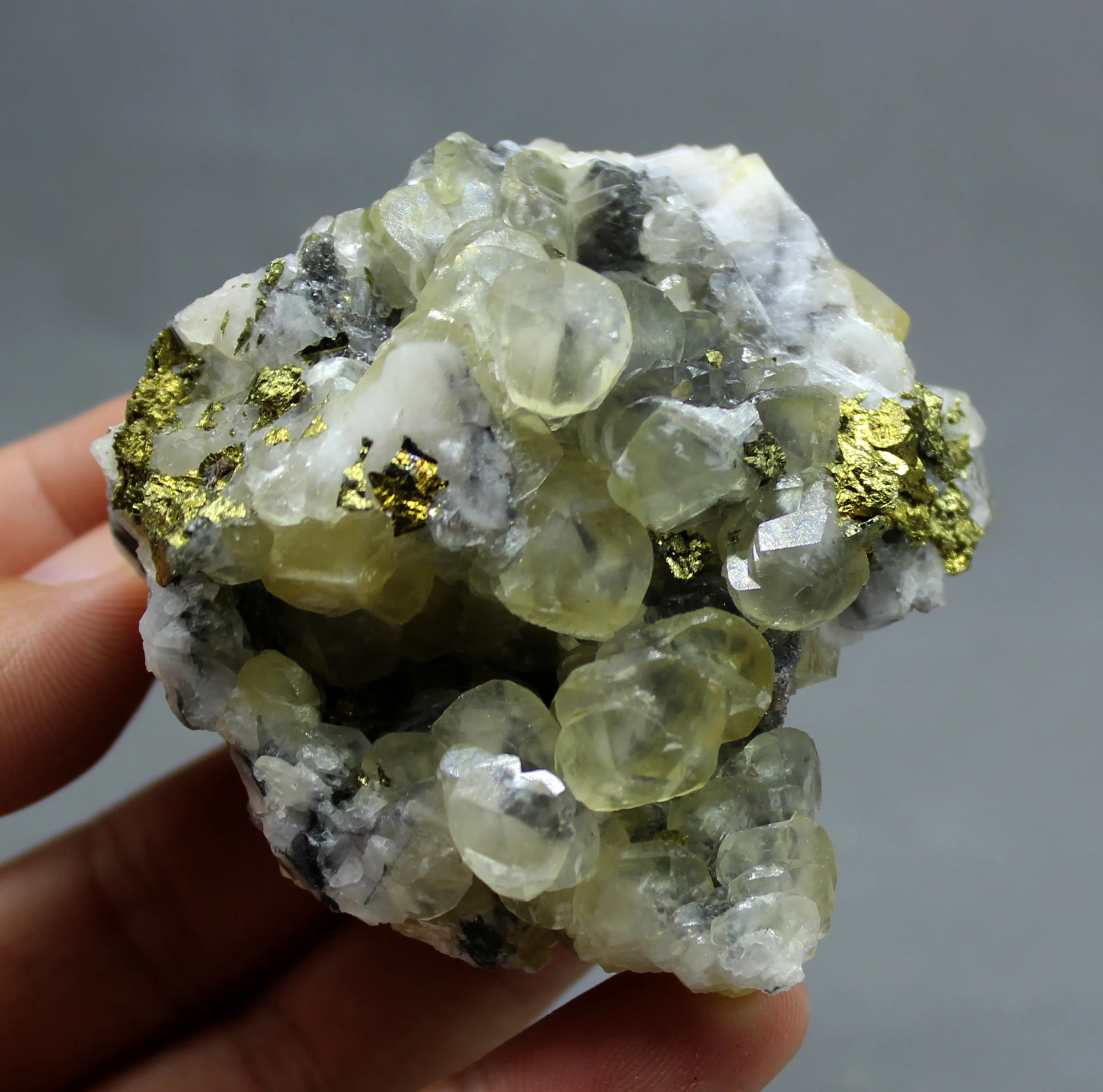 187 г натуральный халкопирит и кальцит симбиотические минералы камни кристаллы