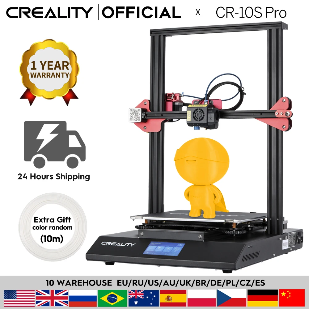 3D принтер CREALITY CR 10S Pro с функцией автоматического выравнивания 4 3 дюйма сенсорный