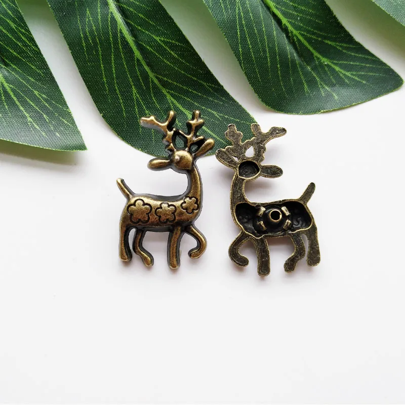 6 комплектов Пряжка из цинкового сплава с оленем пресс-шпилька для шитья кожи
