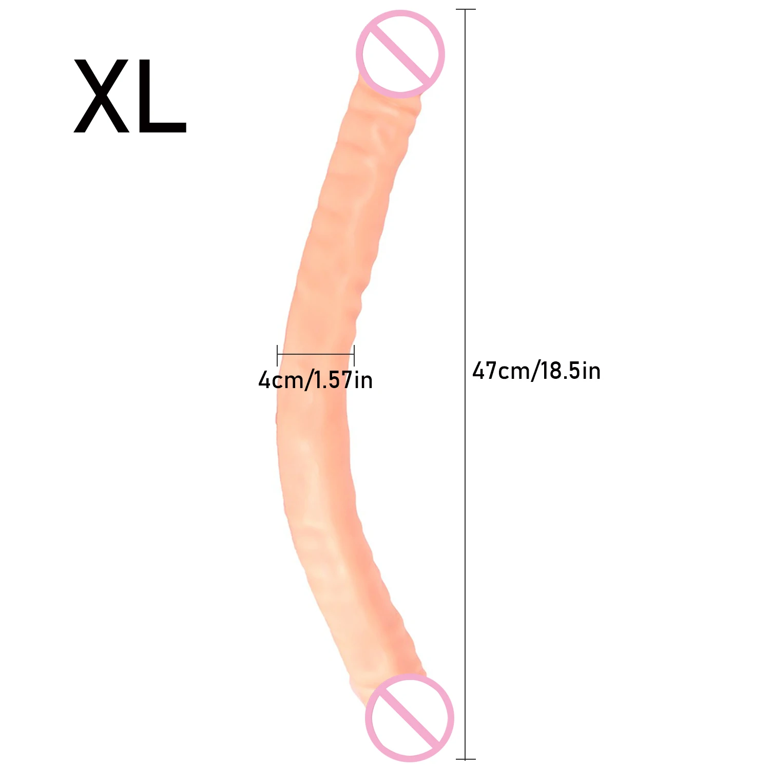 Двойные фаллоимитаторы по длине мягкий двухсторонний пенис реалистичный Фаллус