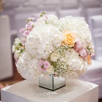 pink peony artificial white silk hydrangeas artificial flowers for home decoration wedding bouquet fake flower party centerpiece