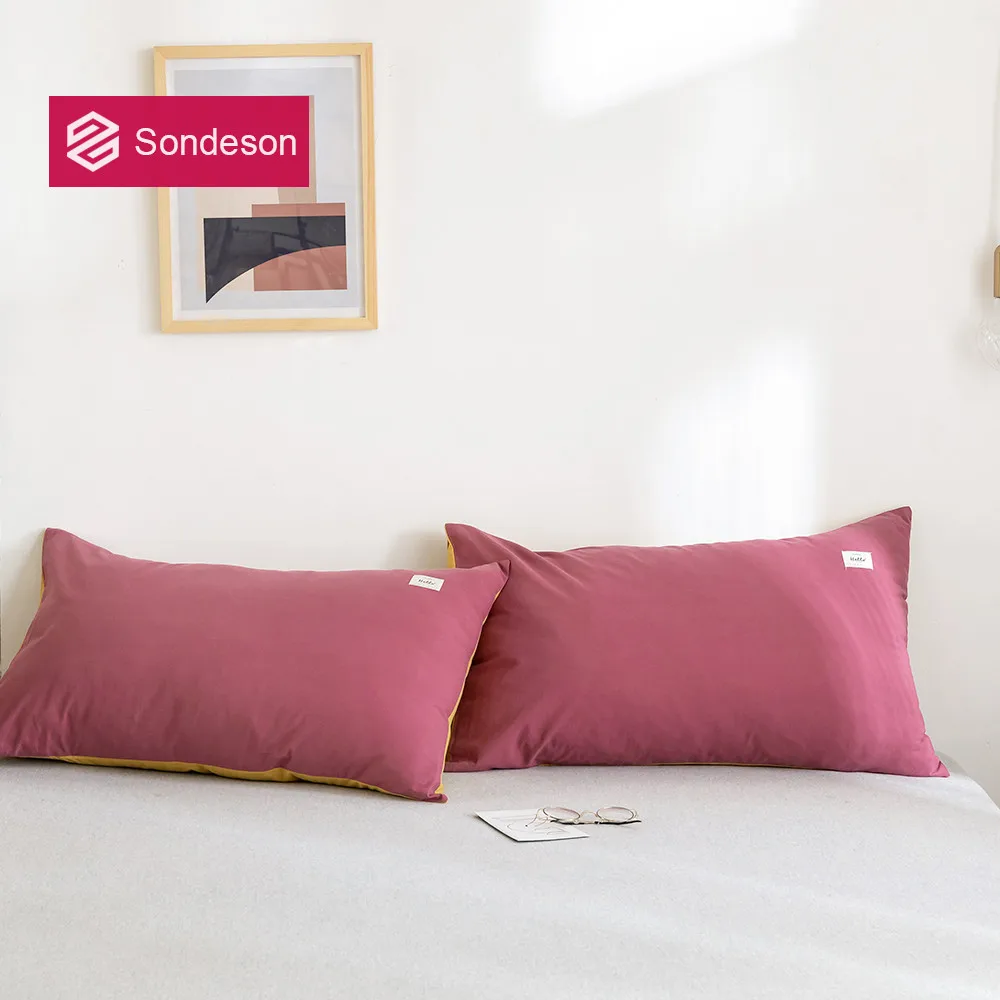 

Sondeson 2020 100% хлопок, красно-желтый чехол, подушка с принтом, чехол для женщин, мужчин, детей, 2 шт., домашний текстиль, бесплатная доставка