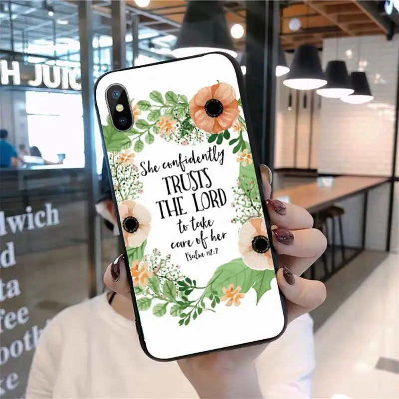 

Bible Quotes verse Philippians Jesus Christian Phone Case for iPhone 11 12 pro XS MAX 8 7 6 6S Plus X 5S SE 2020 mini