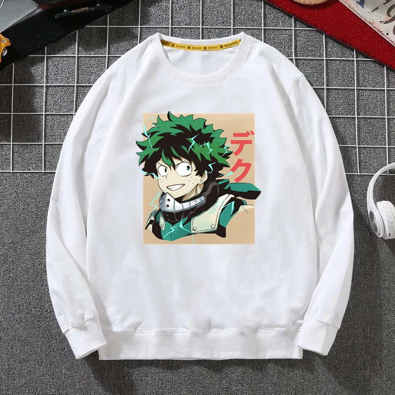 Одноцветные толстовки с капюшоном My Hero academic Harajuku модные мужские/женские длинными