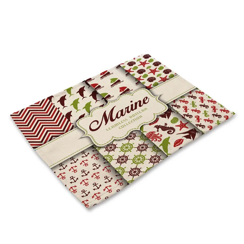 Подставка под посуду в скандинавском стиле с геометрическим якорем морской