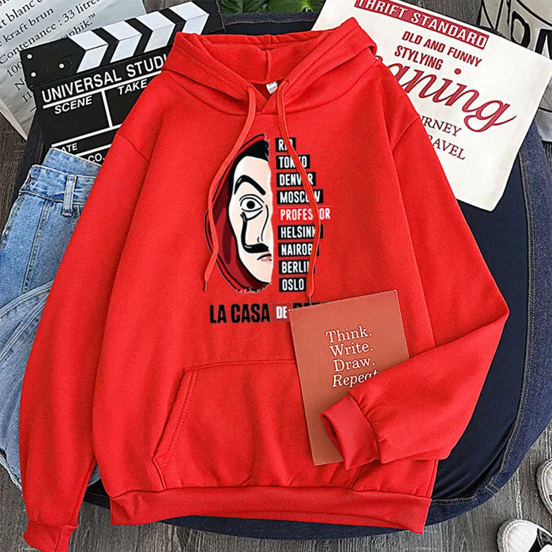 

La Casa De Papel Sweatshirts Paper House Hoodies Cosplay Costumes