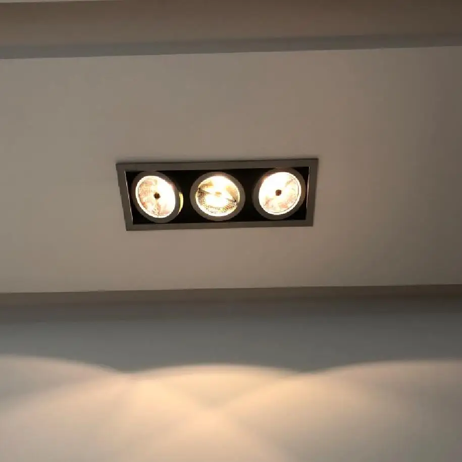 Светодиодный светильник с регулируемой яркостью 15 Вт COB AR111 QR111 G53 GU10 переменный