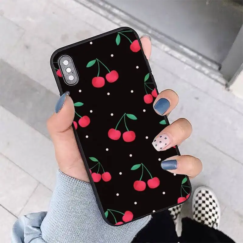 Чехол для телефона с изображением фруктов Красного граната и вишни iPhone 13 11 12 pro XS