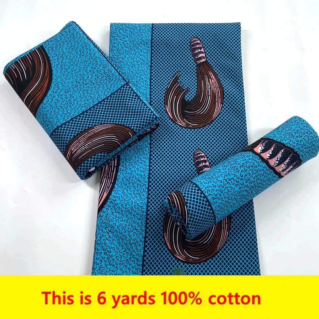 

African Fabric Wax Print 100% Cotton Ankara Fabric African Real Wax Print Tissus For Sewing Dress Pagne Fashion Design Sales Now