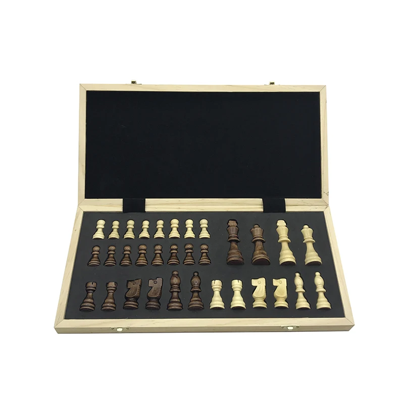 Magnetic Chess Wooden Board Game Set Solid Wood Pieces Entertainment Games Children Gift | Спорт и развлечения
