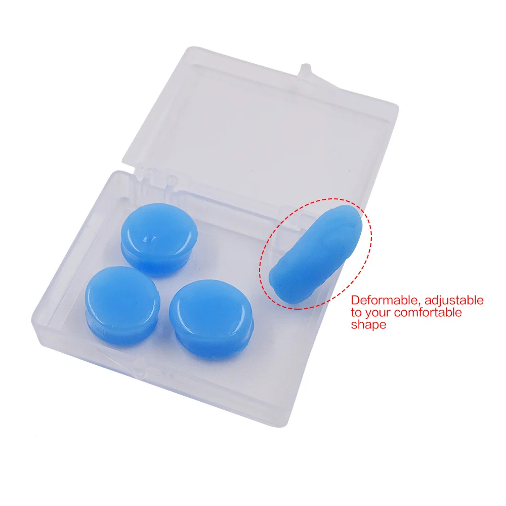 4Pieces Silicone Environmental Ear plugs Waterproof Dust-Proof Earplugs Soft Ear Plugs Diving Swimming Flying Shower Accessories