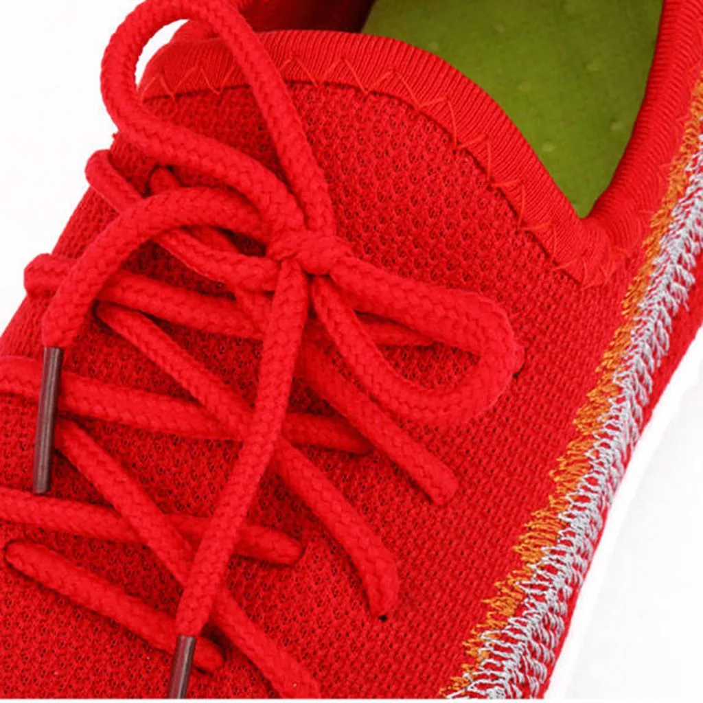 KANCOLLE New Women's Fashion Casual Breathable Mesh Solid Color With Anti-slip Lace Up Shoes Athletic Sneakers Soft 103#10 | Спорт и