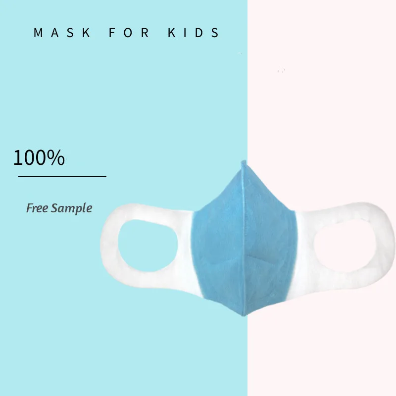 

10-100PCS Disposable 3D Children Face Mouth Mask Green Blue 3-Ply Anti Dust Three Dimensional Earloop Comfortable Mascarillas