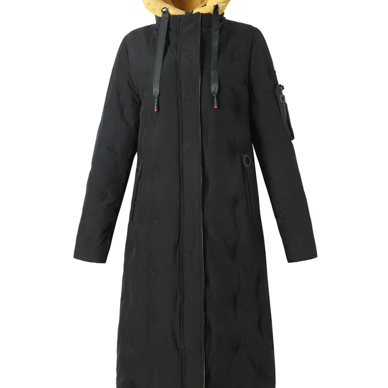 Лидер продаж женские парки mujer 2019 длинное пуховое пальто с цветным сочетанием и