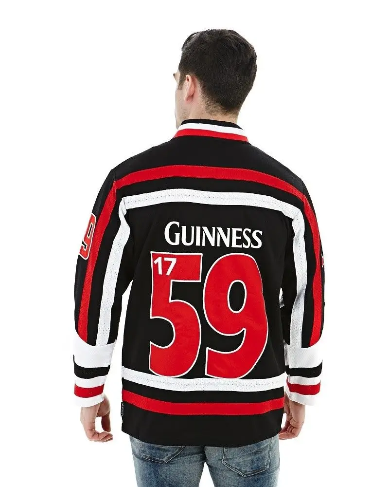 

GUINNESS Hockey Jersey Shirt MENS LARGE 1759 STANLEY MEN'S Hockey Jersey Embroidery Stitched Customize any number and name