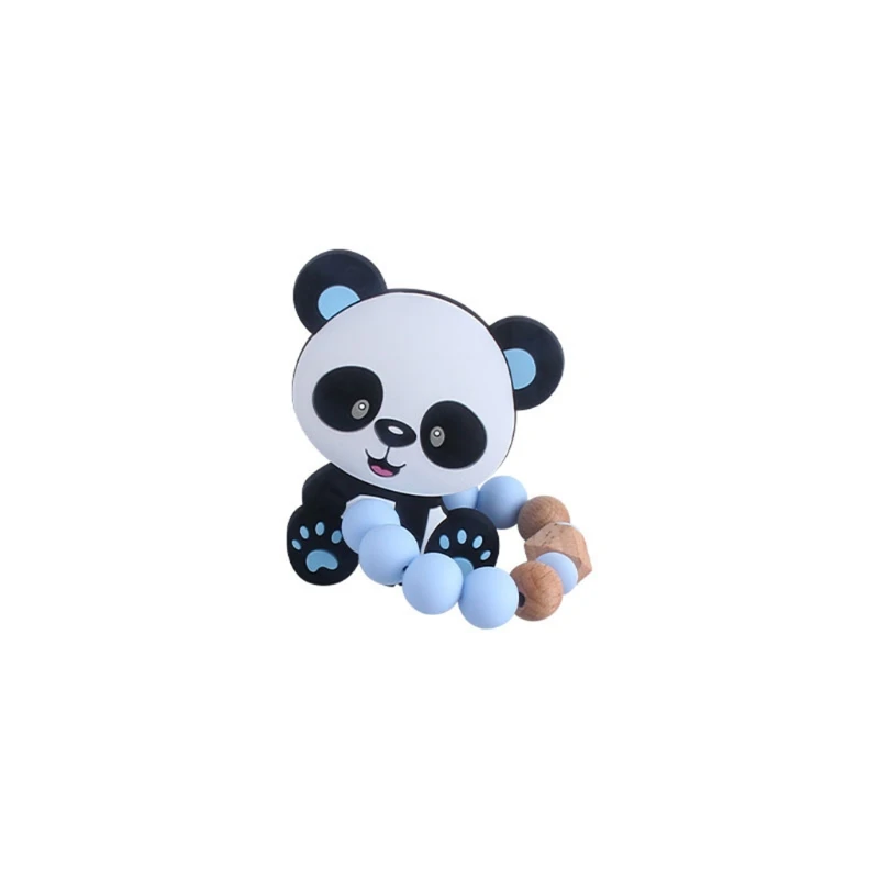 

2 Pcs Baby Pacifier Chain Cartoon Bear Teether Set Nipple Clip Holder Soother