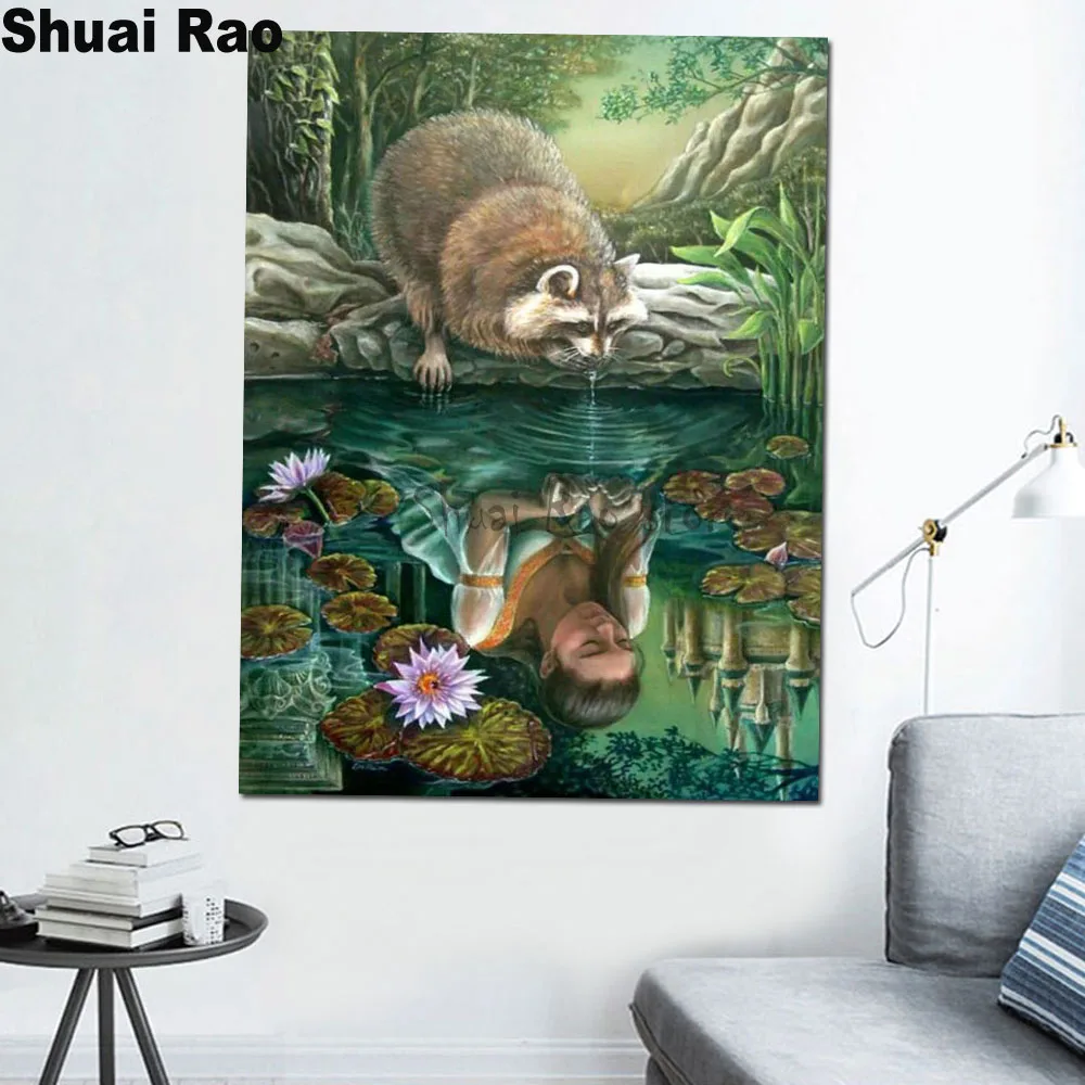 Полный набор алмазной вышивки крестом квадратные круглые картины с изображением