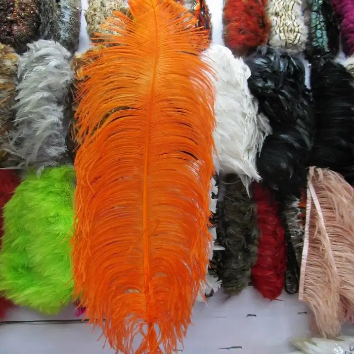 Оптовая продажа элегантные белые страусиные перья 15 40 см для рукоделия товары