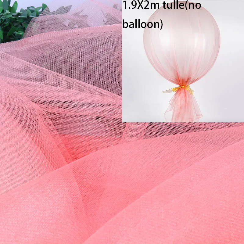 1.9x2m tulleC MEIDDING, прозрачная коробка для воздушных шаров, держатель для блока, латексные шары, арки, гирлянды для душа для малышей, для мальчиков и девочек, вечерние гирлянды, поставки - Цвет: 1.9x2m tulleC
