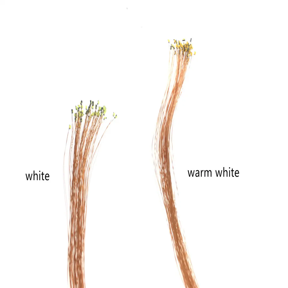 100 unids/lote de cables Micro Litz presoldados, blanco c&aacute;lido, SMD, modelo de tren, escala HO N OO, 20cm, 0402, 0603, 0805, 1206-0