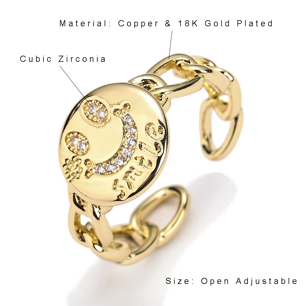 Кольцо Pipitree с фианитом женское прозрачное Ювелирное Украшение со звездой