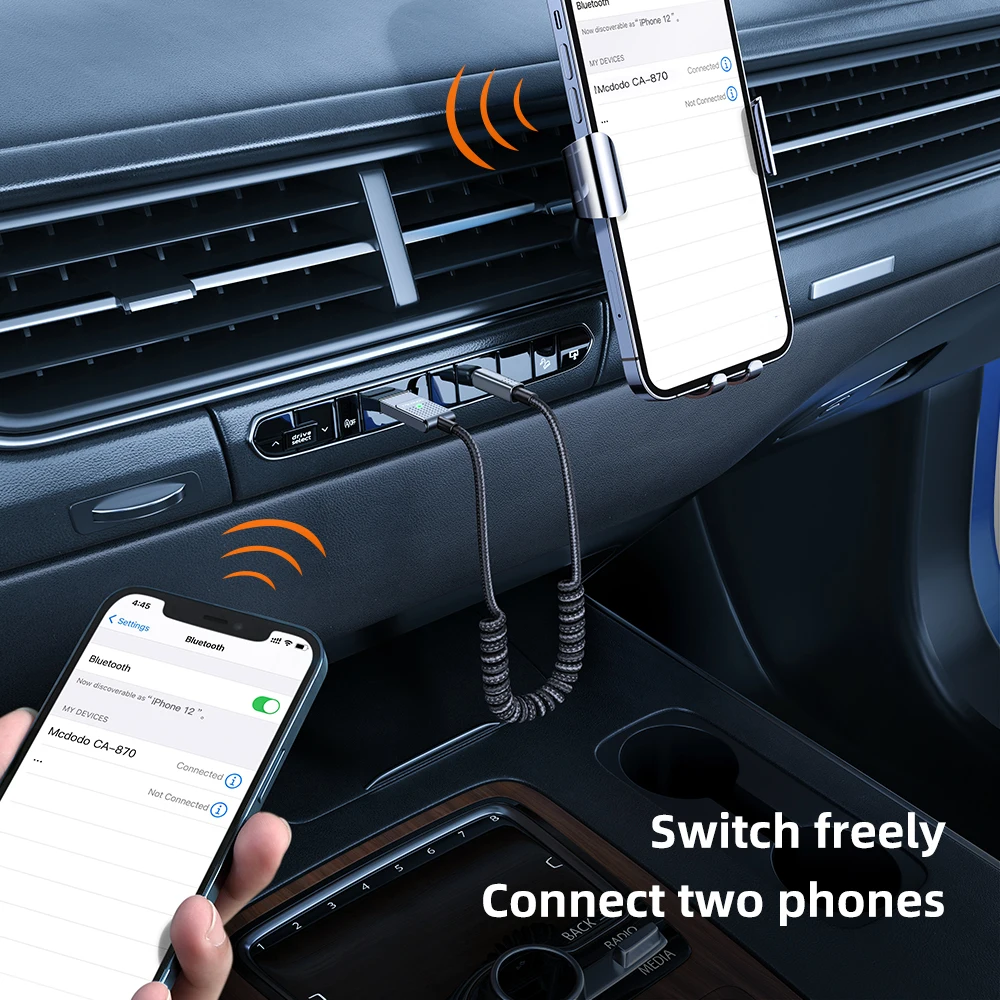 Адаптер Mcdodo Aux Bluetooth для автомобиля разъем 3 5 мм USB 0 приемник громкая связь
