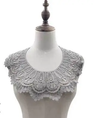 HOT white black flower Embroidery lace fabric trim ribbon DIY sewing patches applique collar craft guipure dress wedding decor | Дом и сад