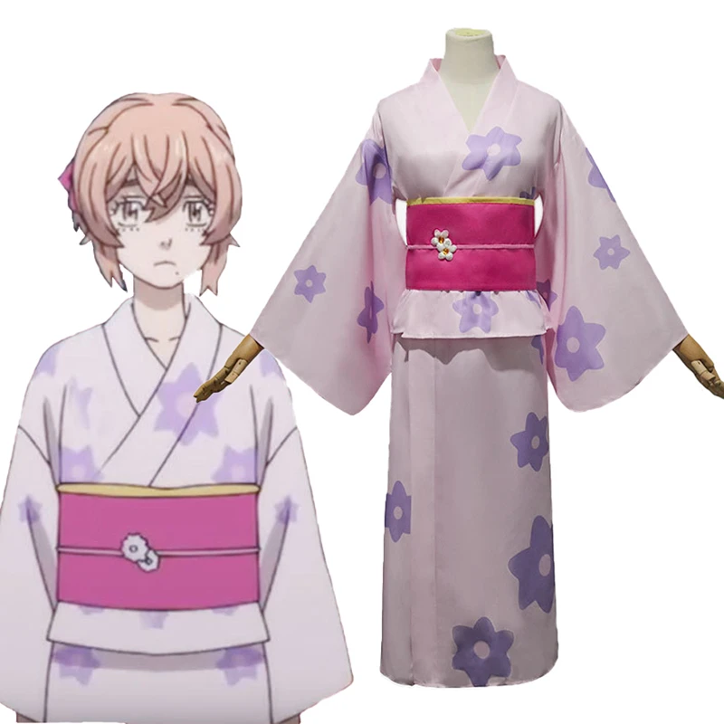 

Anime Tokyo Revengers Tachibana Hinata Cosplay Costume Japanes kimono Uniform Womene lovely Halloween Carnival Party Outfit Suit