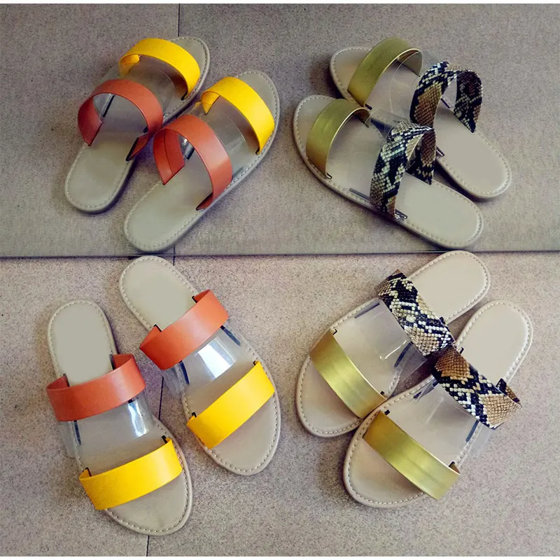 

Female Slip On Transparent Comfort Casual Beach Shoes Ladies Slides Fashion Footwear Dropshipping Summer Woman Flat Slippers