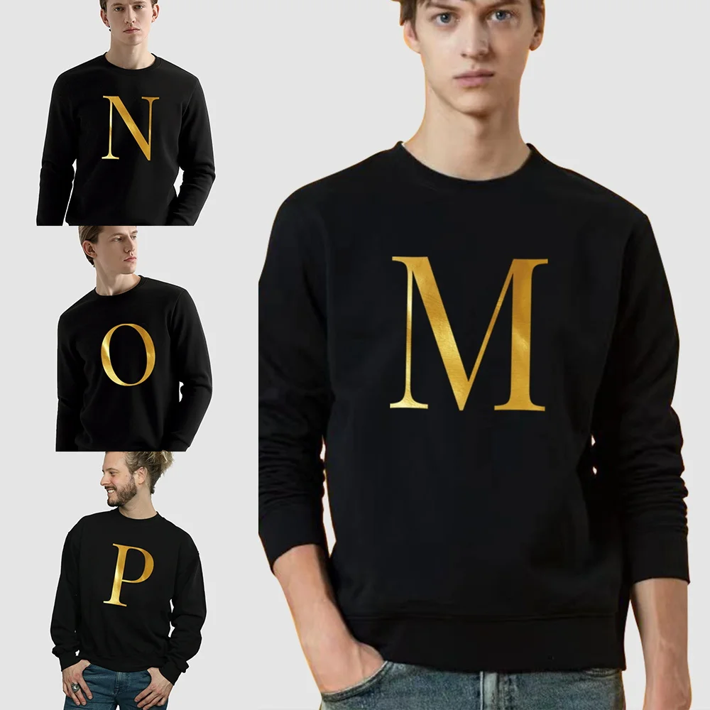 

Harajuku Letter Hoodies Spring Autumn Round Neck Long Sleeve Loose Pullover Tops Hooded Casual Sweatshirts Man Streetwear