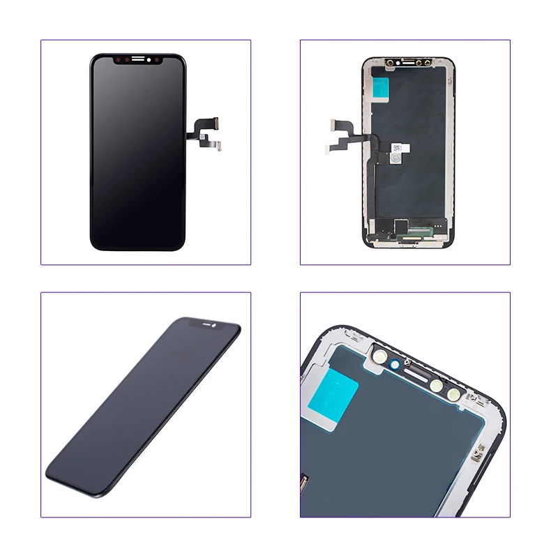 AUMOOK для IPhone X XS XR LCD OLED мягкий AMOLED OEM сенсорный экран дисплей Pantalla 3D дигитайзер в