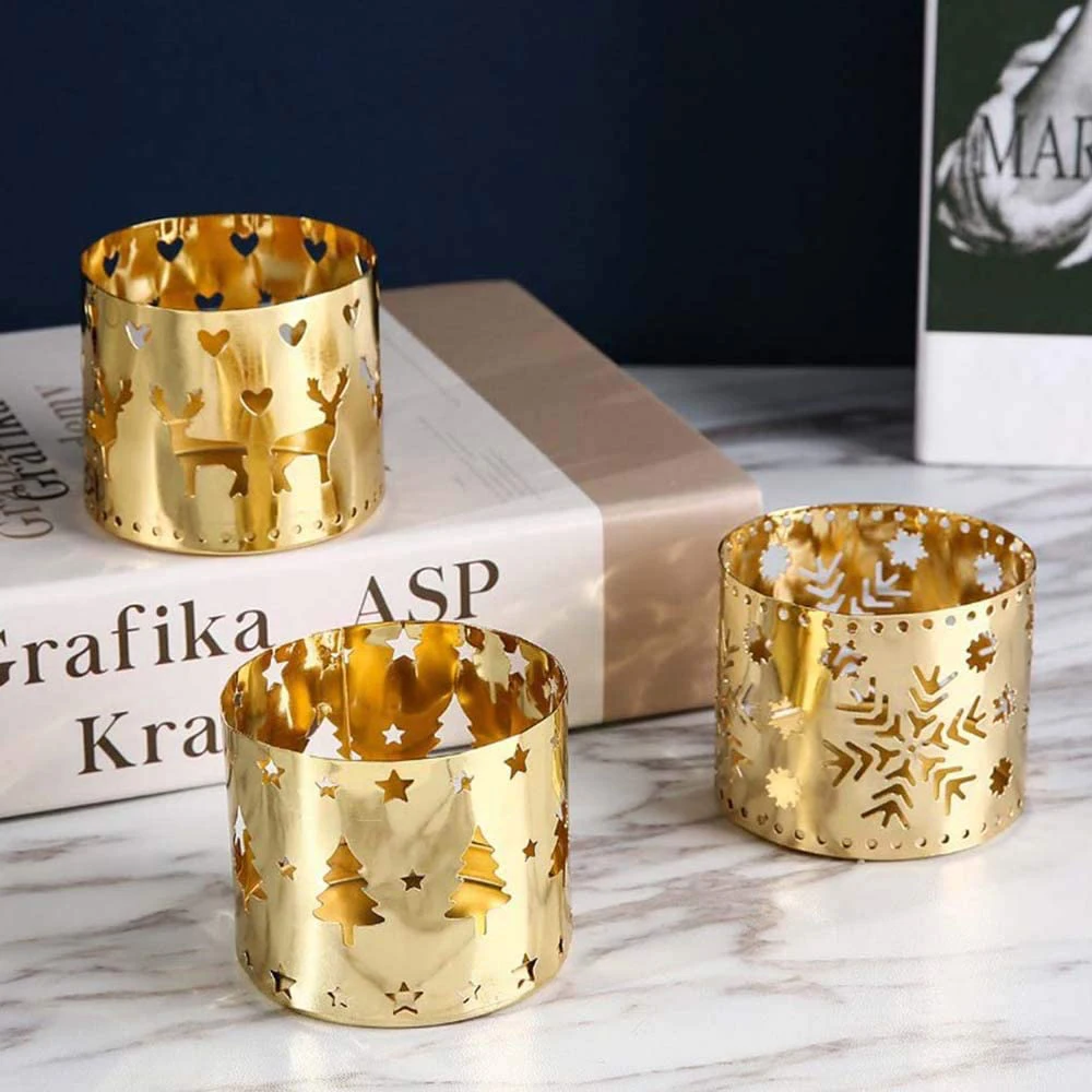 Рождественский полый подсвечник Lron Рождественское украшение для дома