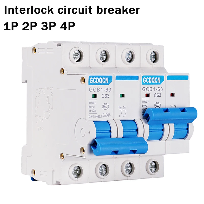 

1P 2P Dual Power Manual Transfer switch Circuit Breaker MCB 50HZ/60HZ 400~ 6A 10A 16A 20A 25A 32A 40A 50A 63A