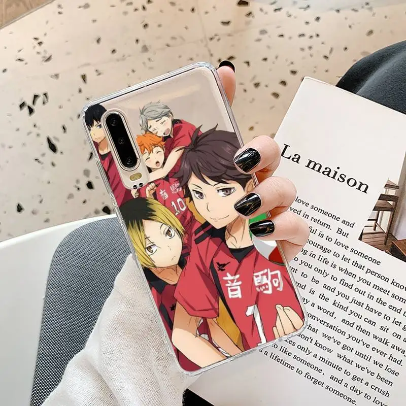 

Haikyuu volleyball boy Phone Case Transparent for Samsung A71 S9 10 20 HUAWEI p30 40 honor 10i 8x xiaomi note 8 Pro 10t 11