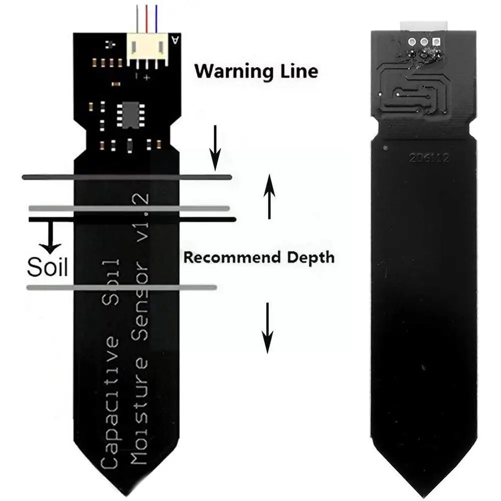 

1pc Capacitive Soil Moisture Sensor Module Corrosion Analog Soil V1.2 Voltage Wide Moisture Resistant Sensor Wire Capacitiv Q5O2