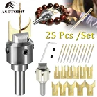 10 16 25 шт.компл. устройство для изготовления деревянных бусин с узором, бусины, сверло, набор мини-фрезерных инструментов для DIY