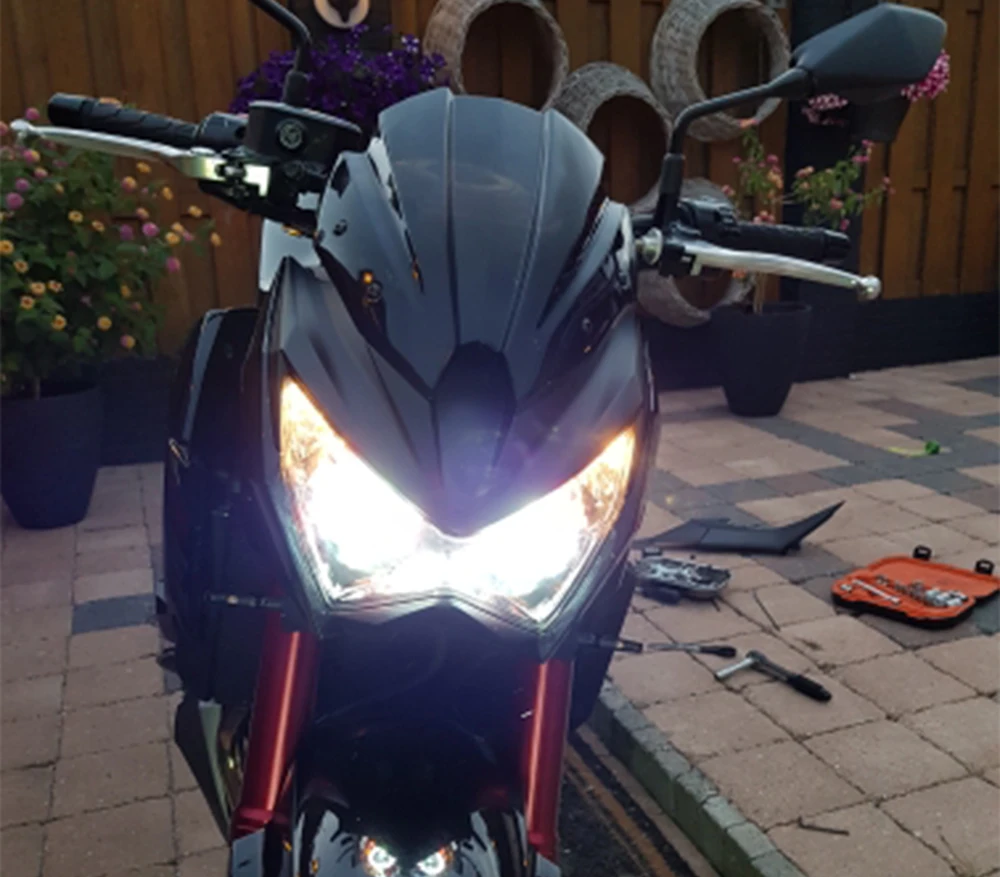 KEMIMOTO для Kawasaki Z800 Z250 Halo Eye HID проектор на заказ головной светильник ABS в сборе Z 250 Z 800 2013 головной светильник