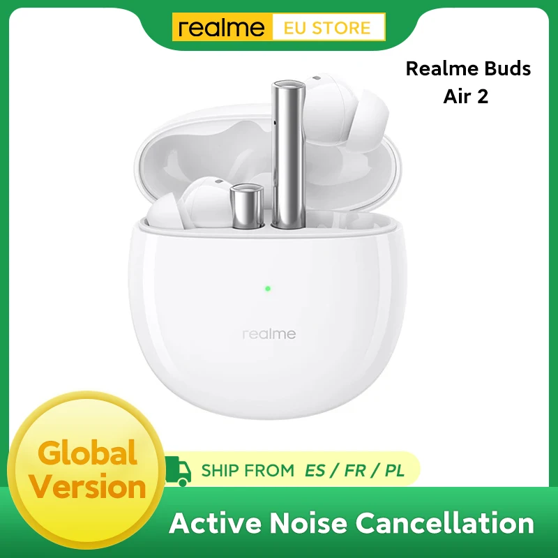 

Беспроводные Bluetooth наушники глобальная версия Realme Buds Air 2 TWS с активным шумоподавлением, всего 24 часа воспроизведения