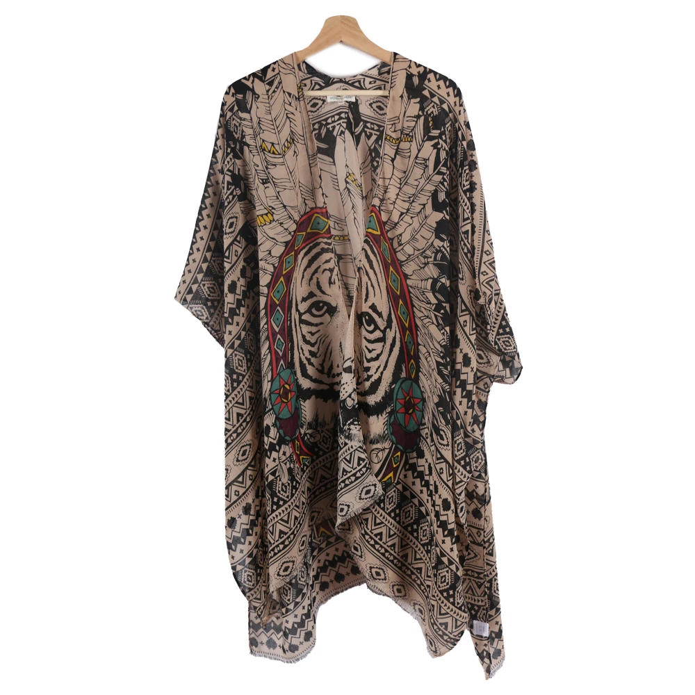 2019 Летний Пляжный шарф с кисточками и принтом шаль пончо солнцезащитный для