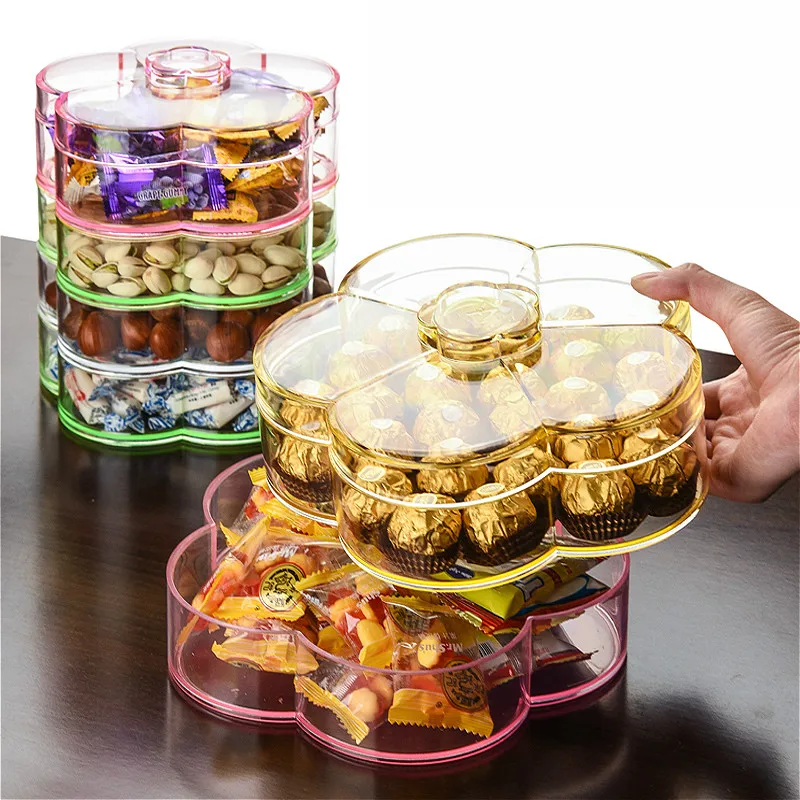 Многослойная коробка для сушеных фруктов конфет прозрачный акриловый